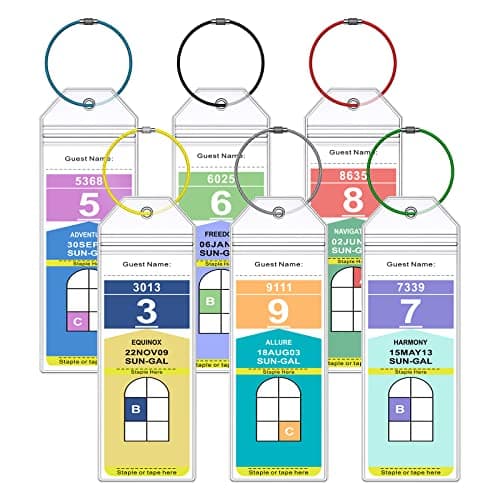 Cruise Luggage Tag Holder for Royal Caribbean Ships & Celebrity, 6Pack Clear Tags Cruise Travel Essentials for 2026-2027