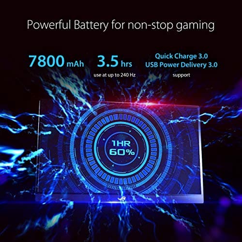 ASUS ROG Strix 17.3" 1080P Portable Gaming Monitor (XG17AHP)-FHD, IPS, 240Hz, Adaptive-Sync, Built-in Battery, ROG Bag, Tripod Stand, USB Type-C, Micro HDMI for Laptop, PC, Console, 3-Year Warranty 5