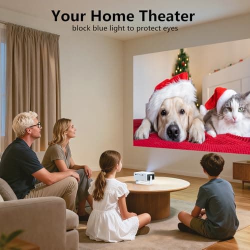 Yoton Mini Projector, Portable Phone small projector 1080P Full HD Supported for iOS/Android/Laptop, Video Projector Y3 Compatible with Fire Stick, HDMI, USB, PS5, Xbox 9