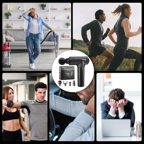 Massage Gun Deep Tissue - Back Muscle Massager w/High Torque Motor for Back Pain, Shoulder, Neck, Body, All Muscles Recover & Massage 7