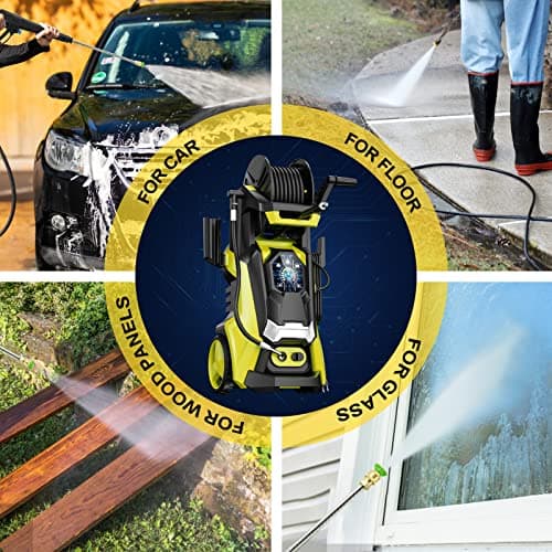 Electric Pressure Washer 4500 PSI 3.2 GPM Touch Screen Adjustable Pressure,4 Nozzles and 500ml Foam Cannon Power Washer Cleaning for Patio 6