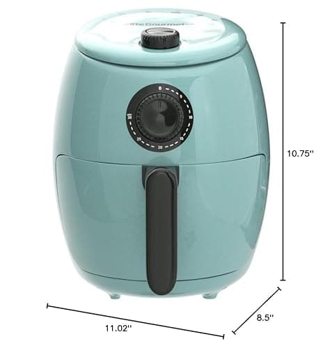 Elite Gourmet EAF-0201BL Personal Compact Space Saving Electric Hot Air Fryer Oil-Less Healthy Cooker, Timer & Temperature Controls, 1000W, 2.1 Quart, Mint 8