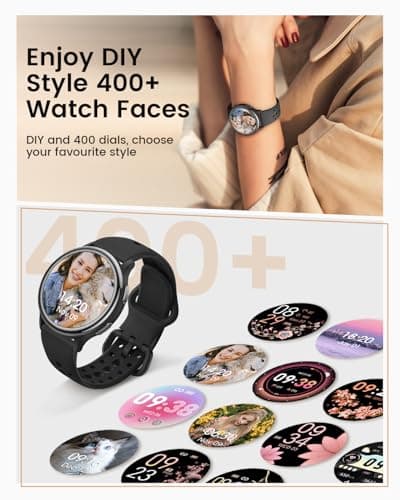 [3 Watch Bands] Smart Watch, 1.27" Smart Watches for Women Men(Answer/Make Call), Fitness Watches with Heart Rate/Sleep/Sp02/Steps Monitor, 70 Sports Modes, 5ATM Waterproof for IOS & Android Phones 5
