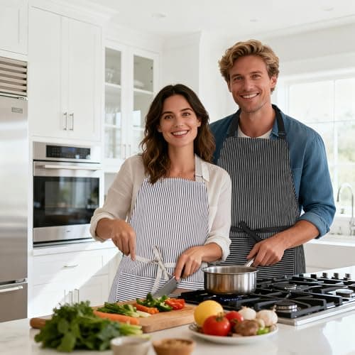 Serrenf 2 Pack Apron, Cooking Kitchen Aprons, Adjustable Bib Apron with 2 Pockets for Men Women Chef Apron 6