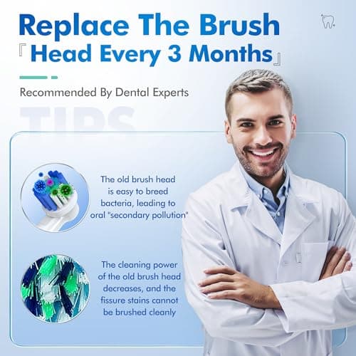 Replacement Toothbrush Heads Compatible with Oral-B Braun, Pack of 8 Professional Precision Clean Electric Toothbrush Replacement Heads for Oral-b 7000, Clean, Oral B Pro 1000, 9600, 500, 3000, 8000 7