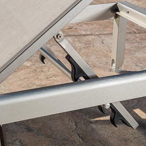 Christopher Knight Home Outdoor Aluminum Chaise Lounge, Set of 2, Grey 7