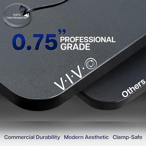 VIVO Electric 63 x 32 in Standing Desk, Touch Screen Adjustment, 220 lb Frame Support, 2E Series, Reclaimed Wood Top Black Frame, DESK-KIT-2EBP 8