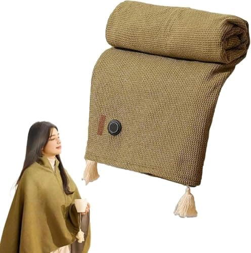 Bosteda Portable Heated Shawl, 2027 Upgraded Heated Shawl Wraps for Women, Portable Heated Blanket Electric Heated Blanket Shawl (Green)