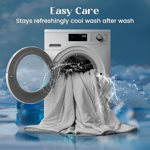 Dream Valley Outlast® King Cooling Comforter, NASA-Grade Instant Cooling Blanket for Hot Sleepers, Luxurious Comforter for All Season, Cool Grey, 106"x90" 7