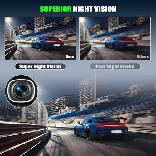360°View 5 Channel Front and Rear Inside,3 Inch Dash Camera for Cars Car Camera with APP Control,IR Night Vision,Loop Recording,G-Sensor,Parking Assistance,24H Parking Monitor 6