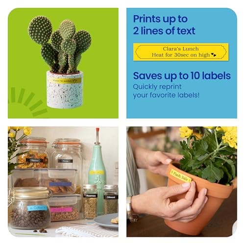 Brother P-Touch PT-N20 Personal Desktop Label Maker, Portable, Handheld and Prints, P-Touch Btag ~½” (12mm) Wide Color Personalized Label Tapes 9