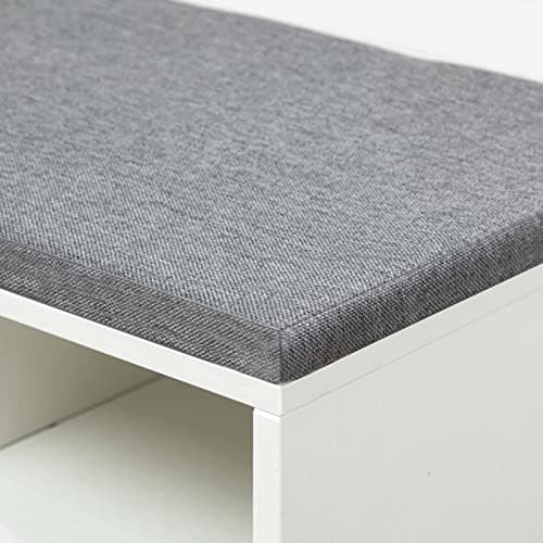 HOOBRO Shoe Storage Bench with Cushion, 39.4" L Entryway Bench with 12 Cubbies, Entryway Hall Tree with Storage, Cubby Shoe Rack Bench with Coat Rack for Hallway, Holds up to 330 lb, White WT112HX01 8