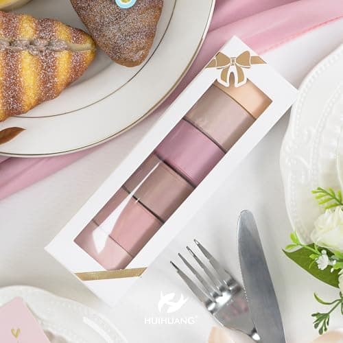 HUIHUANG Dusty Rose Wedding Ribbon Double-Faced Satin Ribbon Assortment 1" Wide Rose Pink Silk Ribbons for Gift Wrap Wedding Bridal Baby Shower Decor Flower Bouquet Crafts- 6 Colors X 5 Yards Each 7