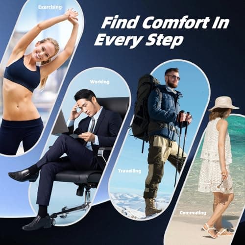 ZAIWOO Arch Support Inserts Women for Flat Feet, Gel Arch Inserts for Plantar Fasciitis Relief, Non-Slip Arch Support Pads, Two-Option of Different Heights 7