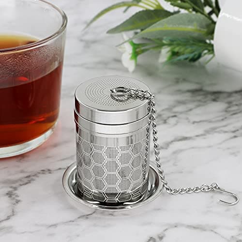 Tea Infusers for Loose Tea, (2 Pack) 18/8 Stainless Steel Tea Strainer Set, Extra Fine Mesh Tea Steeper for Brew Tea, Spices & Seasoning 6