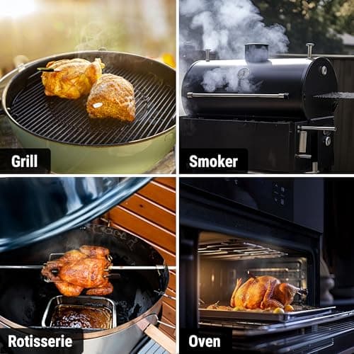 ThermoPro TempSpike Plus 600ft Wireless Meat Thermometer with 2 Color-Coded Probes, Bluetooth Meat Thermometer Wireless with LCD-Enhanced Booster for Food Cooking Grill Smoker 8