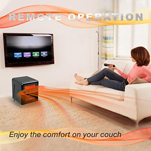 DR. INFRARED HEATER DR-978 New Upgraded Dual Heating Hybrid Portable Infrared Space Heater, 1500W with Remote 7