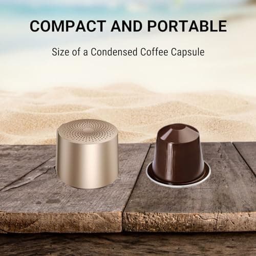 HOAIYO TWS Portable Wireless Speaker with Built in Mic and Play 2 Speakers Together (Gold) 11