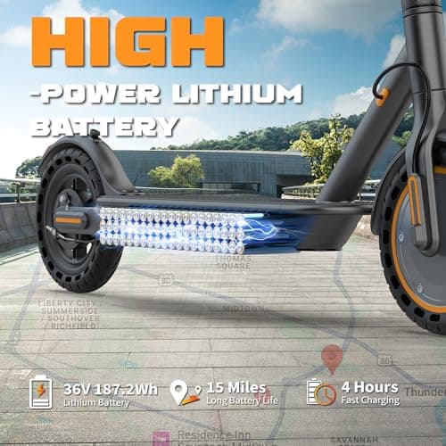 VOLPAM Electric Scooter for Adults, Max Speed 19/10MPH, Up to 28/21/16/10 Miles Range, 350/250W Motor Adult E-Scooter, Foldable Scooter with Dual Braking, Smart APP 6