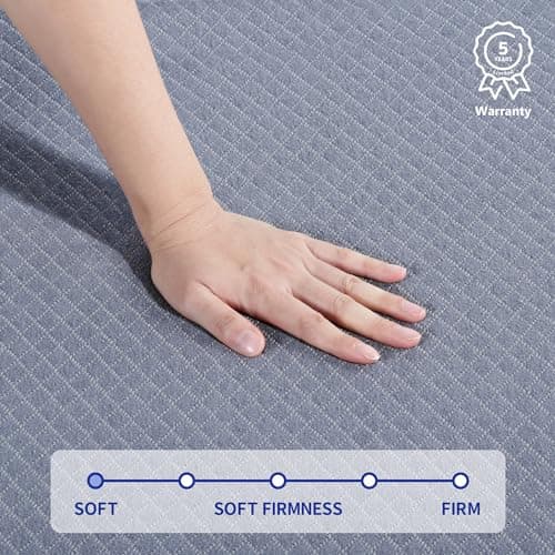 Olee Sleep Tri-Folding Memory Foam Mattress Topper, 4 Inch Gel Folding Mattress for Camping, Foldable Guest Bed, Washable Cover, CertiPUR-US Certified, Soft, Grey, Single Size 8