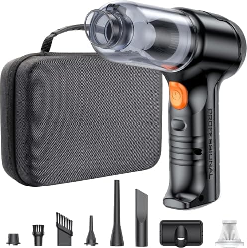 SEALIGHT Handheld Car Vacuum Cleaner, 4 in 1 Mini Vacuum Cleaner Air Duster, High Power Suction with Multi-Nozzles for Car, Home, Office, Pet