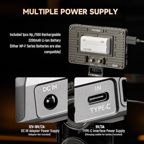 VILTROX DC-X3 2000 Nits SDI Camera Field Monitor, 4K HDMI 6 inch Touchscreen On Camera Monitor, 3D Lut 1920X1080 HD Focus Peaking Assist Full Waveform Video Field Monitor with Battery Sunshade Hood 8