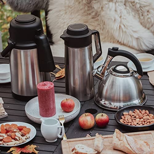 Whistling Tea Kettle with iCool - Handle, Surgical Stainless Steel Teapot for Stovetop, 2 FREE Infusers Included, 3 Quart by Pykal 7