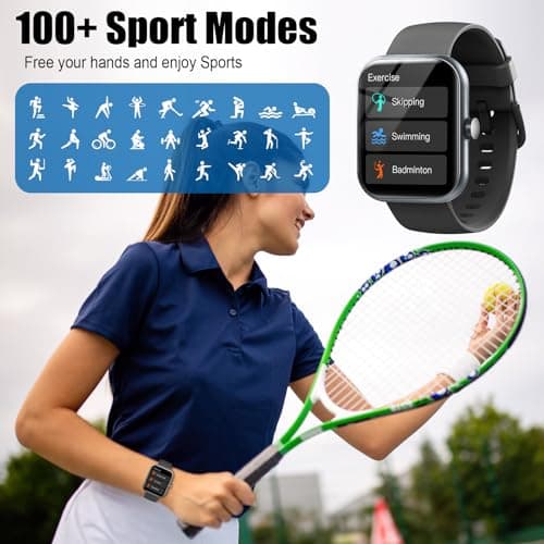 Smart Watch for Men Women, 1.96" Fitness Tracker Running Watch (Answer/Make Call), IP68 Waterproof, Pedometer, Sleep/Step/Activity/Heart Rate Monitor, 110+ Sport Modes Smartwatch for Adroid iOS Phone 5
