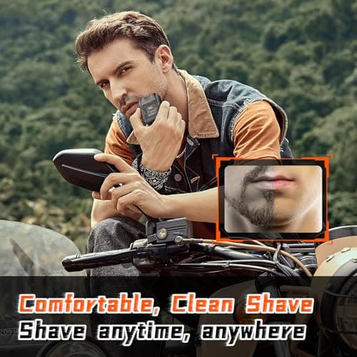 Mini Portable Electric Shaver, MAXGROOM 8500RPM Compact Small Electric Razor for Men, IPX7 Waterproof Wet & Dry Cordless Pocket USB-C Rechargeable with LED Display, Detachable Head Shaver 6