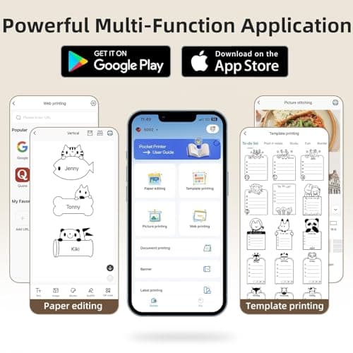 ORGSTA Sticker Printer Mini Printer S002 PrintPods Bluetooth Portable Sticker Maker with 1 Roll Paper Thermal Inkless Label Maker Machine Impresora Portátil Instant Print for Notes, Journal, DIY, Gift 6