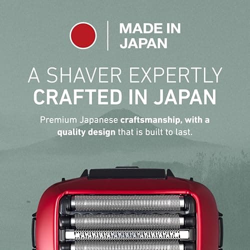 Panasonic ARC5 Electric Razor for Men Face, Wet & Dry Shavers for Men with Foil Shaver, Pop-up Trimmer, Ultra-Fast 5-Blade, Smart Shave Sensor, 16D Flexible Pivoting Head - ES-ALV6HR (Red) 4