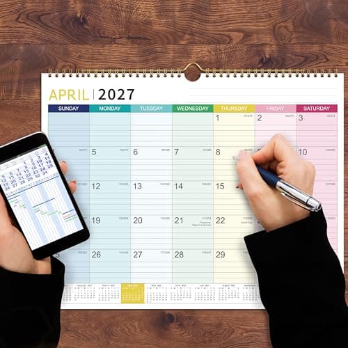 Calendar 2026-2027- Wall Calendar 2026-2027, July 2026 - December 2027, 18 Monthly Calendar with Thick Paper, 15" x 11.5", Hanging Hook - Colorful Lump 8