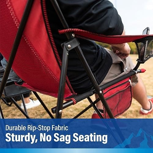 Kijaro Portable Camping Chairs - Enjoy the Outdoors with a Versatile Folding Sports Chair for Outdoor & Lawn - Dual Lock Feature Locks Position – Hallet Peak Gray 13