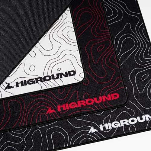 Higround SNOWSTONE Large Topograph Gaming Mousepad, Cool Medium Speed Desk Mousepad, Computer Mouse Mat, Flat Stitched Edge, Full Range of Motion, Non-Slip Rubber Base, Perfect for Gamers & Office Use 6