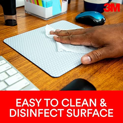 3M Precise Mouse Pad Enhances the Precision of Optical Mice at Fast Speeds, Easy to Clean, Stays in Place, 9 in x 8 in (MP114-BSD1) 4