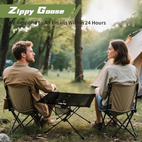 Zippy Goose Camping Table, Portable Beach Table with Cup Holders, Folding Ultra Lightweight 1.5LBS Foldable Outdoor Camping Table, Aluminum Alloy Frame for Backpacking/Picnic/Fishing (Black) 9
