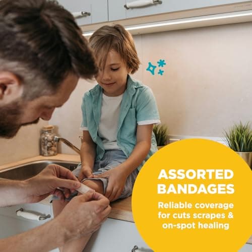 Be Smart Get Prepared 110 pc First Aid Kit: Clean, Treat, Protect Minor Cuts, Home, Office, Car, School, Business, Travel, Emergency, Outdoor, Camping & Sports, FSA/HSA (Packaging may vary) 5