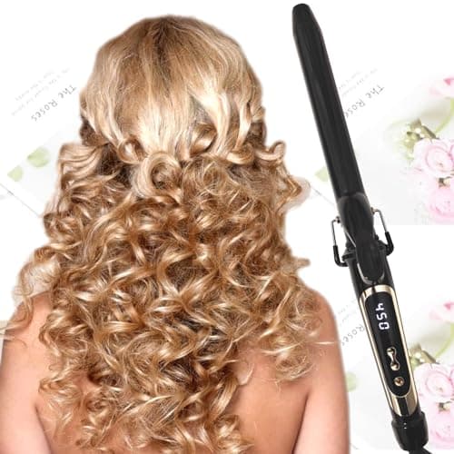 abp 1.25 Inch Ceramic Curling Iron: Extra Long Barrel for Long/Medium Styles, Instant 450°F Heat, and Waving Tool for Girls & Women 6