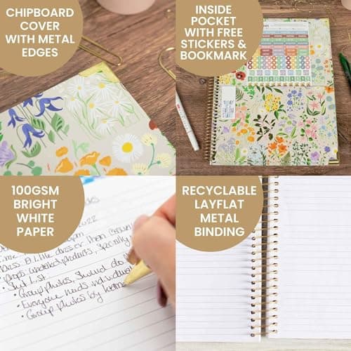 HARDCOVER bloom daily planners 2024-2025 (8.5" x 11") Academic Year Day Planner (July 2024 - July 2025) - Passion/Goal Organizer - Monthly & Weekly Inspirational Agenda Book - Garden Party, Beige 5