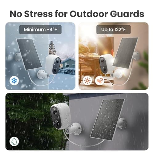 Solar Security Camera Outdoor Wireless, 2K Color Night Vision, Battery Powered PIR Motion Detection,2.4GHz WiFi Cameras for Home Surveillance, Light and Sound Alarm, 2-Way Audio 7