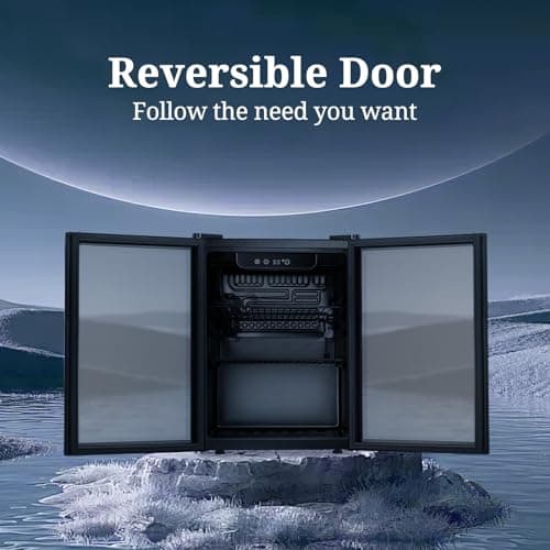 Antarctic Star Beverage Refrigerator Cooler 68 Can, Mini Fridge with Glass Door for Beer Drinks Wine,Freestanding Small Fridge with Electronic Temperature Control for Home and Bar,1.7 cu.ft 6