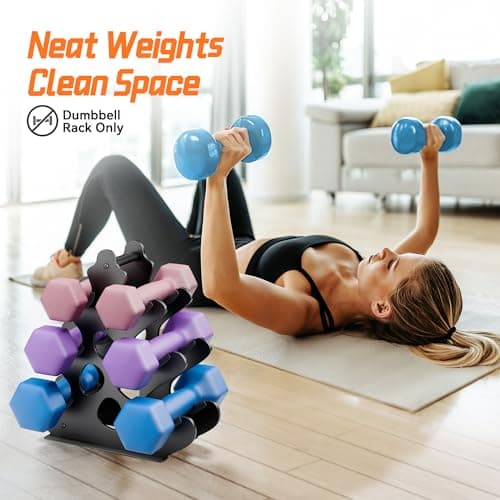 3 Tier Dumbbell Rack, Weight Rack For Home Gym, Dumbbell Stand for Free Weights 5