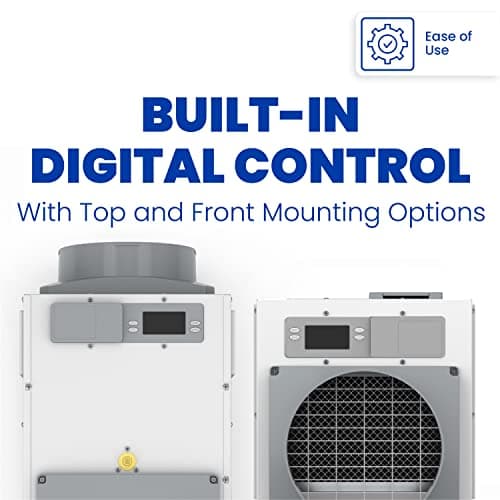 AprilAire E080 Pro 80-Pint Whole-House Dehumidifier, Energy Star Certified, Commercial-Grade for Basement, Crawlspace or Whole House up to 4,400 sq. ft. 9