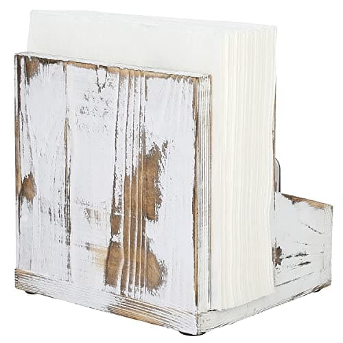 MyGift Napkin Holder for Table, Wood Napkin Holder with Salt and Pepper Shakers Set, Condiment Caddy with Bold Black Printed EAT Design, Standing Paper Napkin Storage for Kitchen Dining Table Decor 7