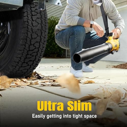 GEVEELIFE Leaf Blower Cordless, 650CFM & 3 Speed Levels, Electric Cordless Leaf Blower with 2 * 5.0Ah Battery Powered, Blowers for Lawn Care, Yard, Blowing Leaves, Dust, Snow 9