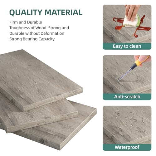 Shintenchi Bookshelf, Industrial Bookshelves and Bookcases with Doors Floor Standing 6 Shelf Display Storage Shelves 70.6 inches Tall Bookcase for Home Office, Living Room (Grey) 5