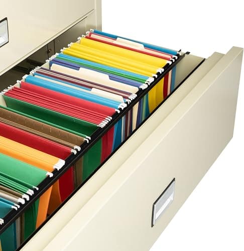 Phoenix Safe 44 inch Wide 4-Drawer Lateral Fireproof File Cabinet – Legal and Letter Size Filing – Key Lock – Water Resistant – Fire Safe and Impact Rated – Putty Finish – Model LAT4W44P 6