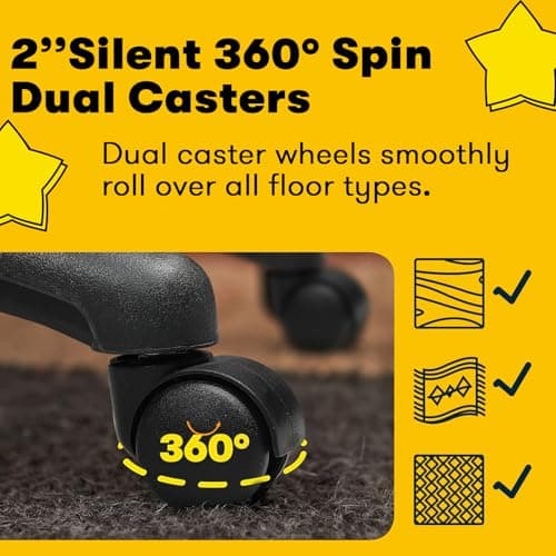 OFIKA Home Office Chair, 400LBS Big and Tall Computer Chair Heavy Duty Design, Ergonomic High Back Cushion Lumbar Back Support, Adjustable Executive Leather with Armrest 6