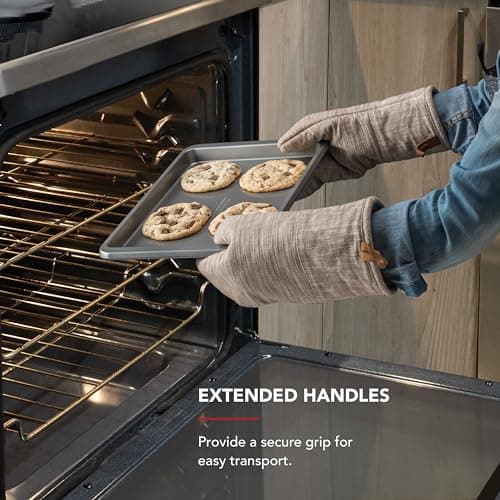 KitchenAid 9x13in Nonstick Aluminized Steel Baking Sheet, Contour Silver 5