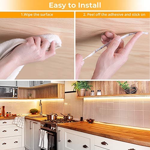 Govee Warm White LED Strip Lights, Bright 300 LEDs, 3000K Dimmable Light Strip 16.4ft with Control Box, LED Lights for Bedroom, Kitchen Cabinets, Living Room, ETL Listed Adapter Included 6